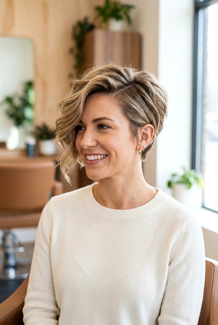 Airy Bixie Haircut With Side Part - 20 airy bixie haircut - 20 airy bixie haircut