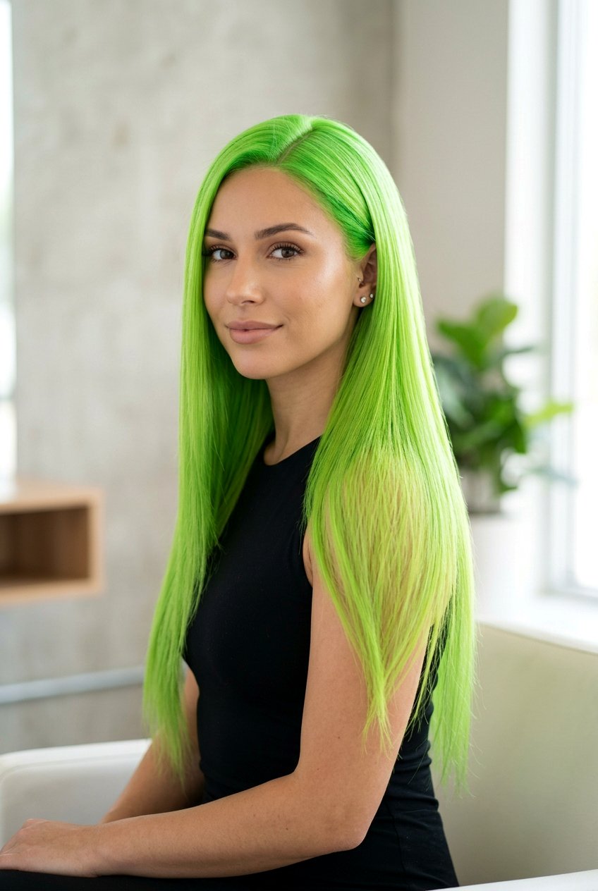 All Over Neon Green Hair Color - 20 neon green hair color - 20 neon green hair color