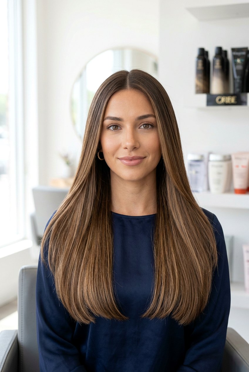 Almond Brunette Balayage For Straight Hair - 20 almond brunette balayage - 20 almond brunette balayage