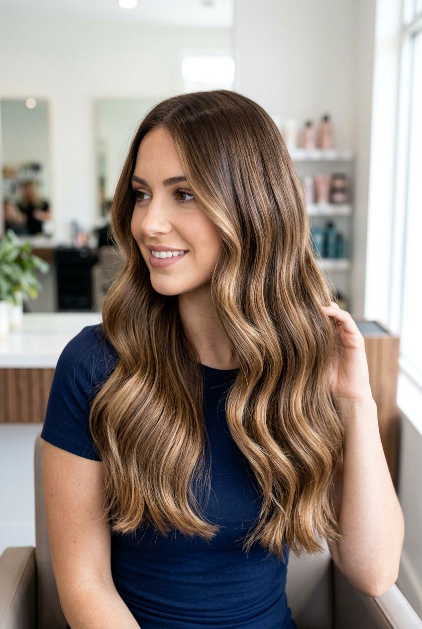 Almond Brunette Balayage With Shine Gloss - 20 almond brunette balayage - 20 almond brunette balayage
