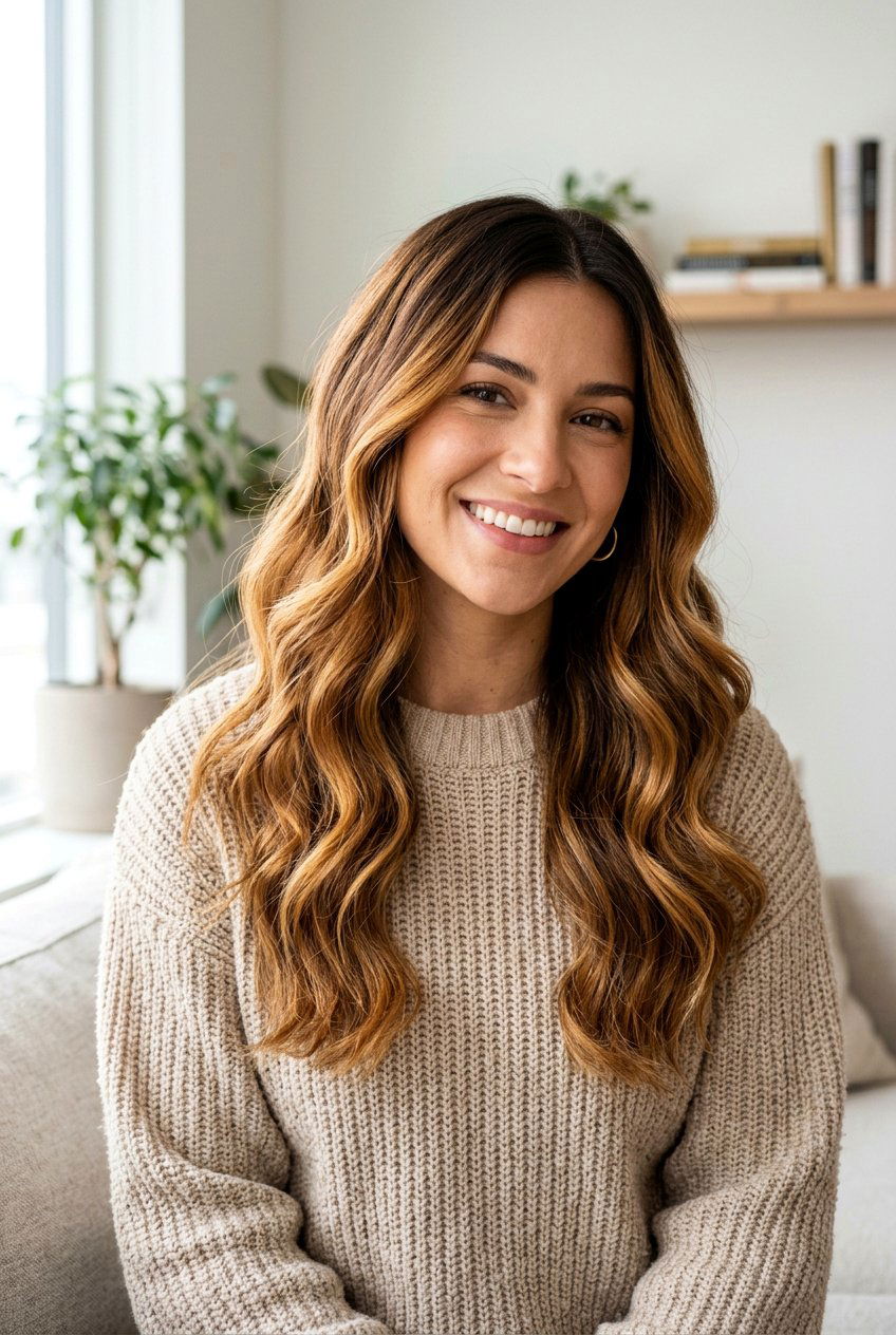 Amber Balayage With Shadow Root - 20 amber balayage hair - 20 amber balayage hair