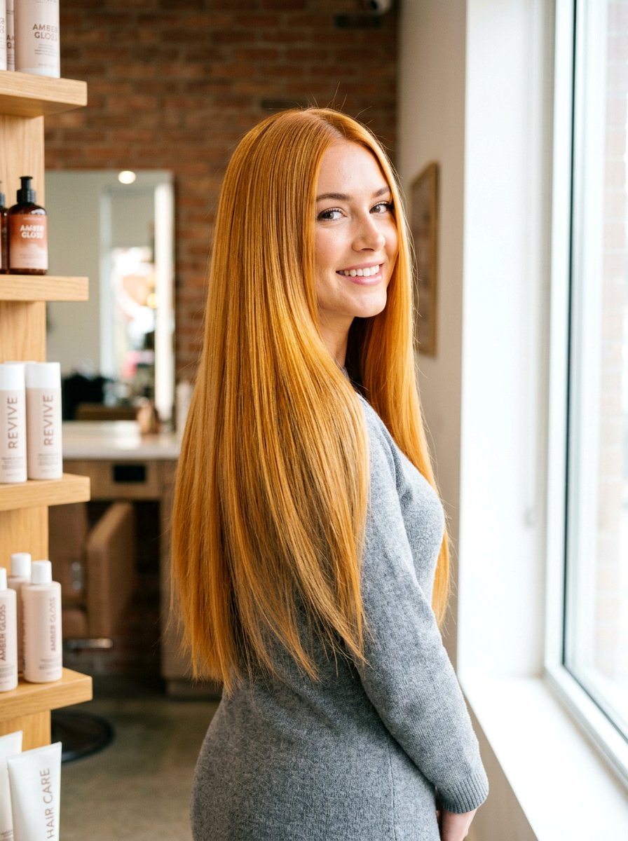 Amber Hair Gloss Treatment - 20 warm tone gloss for brown hair - 20 warm tone gloss for brown hair