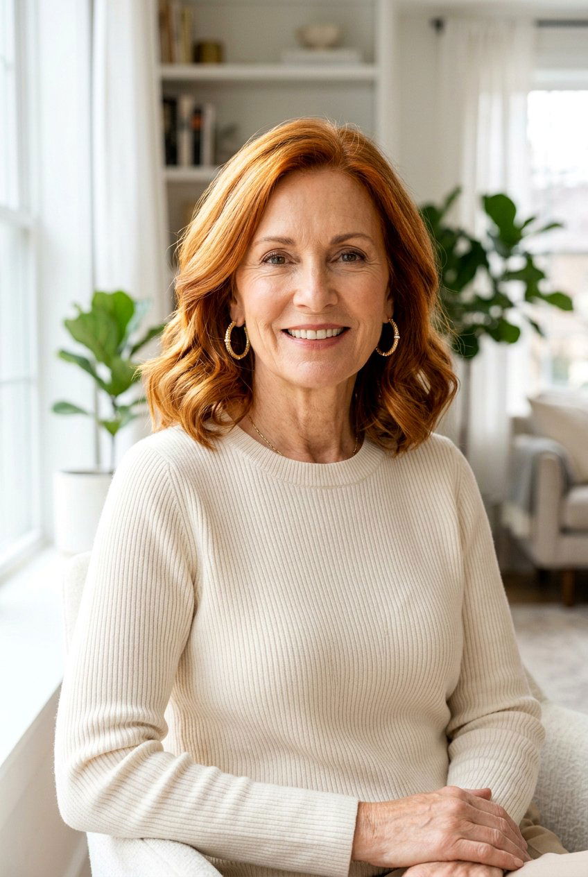 Amber auburn glow - 20 soft auburn hair color for older women - 20 soft auburn hair color for older women