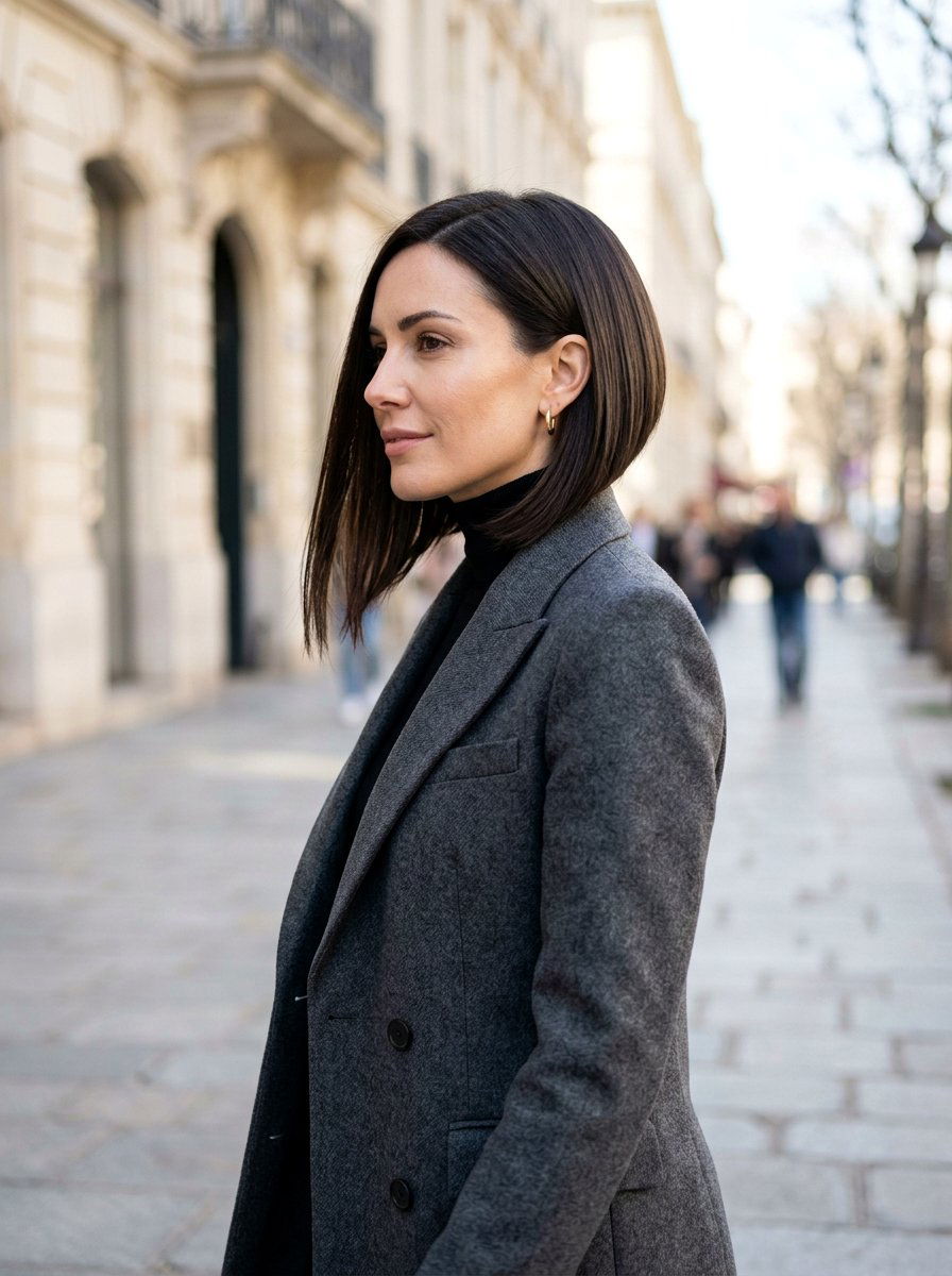 Angled Bob - 20 haircut to reshape shoulder length hair - 20 haircut to reshape shoulder length hair