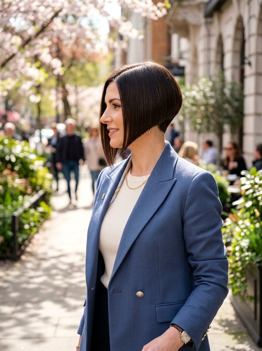 Angled Bob Haircut - 20 haircut to fix uneven bob line - 20 haircut to fix uneven bob line