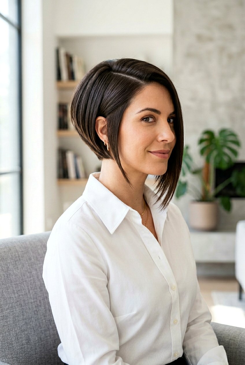 Angled Bob With Stacked Layers - 20 trendy layered haircuts 2026 - 20 trendy layered haircuts 2026