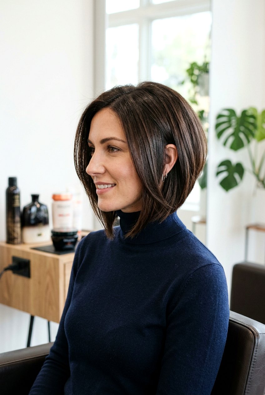 Angled Layered Bob - 20 medium haircut to remove bulk from thick hair - 20 medium haircut to remove bulk from thick hair