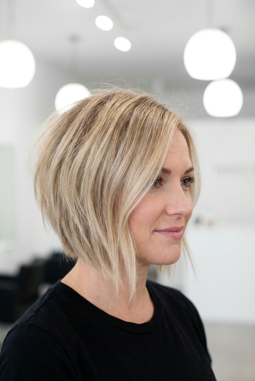 Angled Lob - 20 lob haircut for women - 20 lob haircut for women