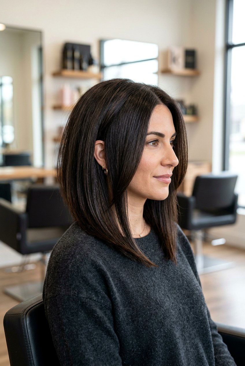 Angled Lob For Thick Hair - 20 medium haircuts for thick hair - 20 medium haircuts for thick hair