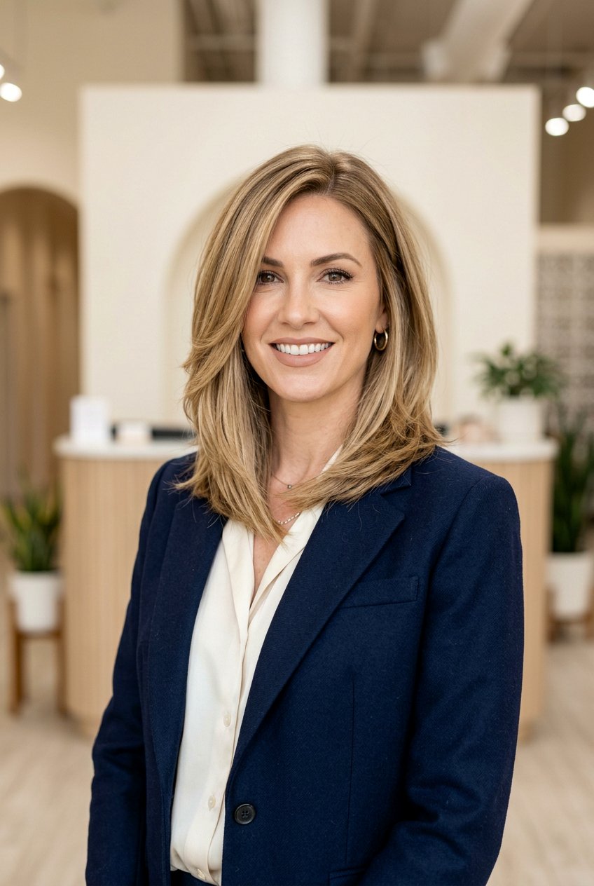 Angled Lob With Feathered Layers - 20 airy layers haircut - 20 airy layers haircut