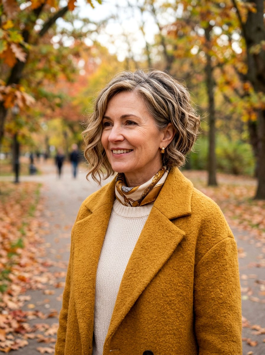 Angled Wavy Bob Haircut - 20 wavy bob haircut for mature women - 20 wavy bob haircut for mature women