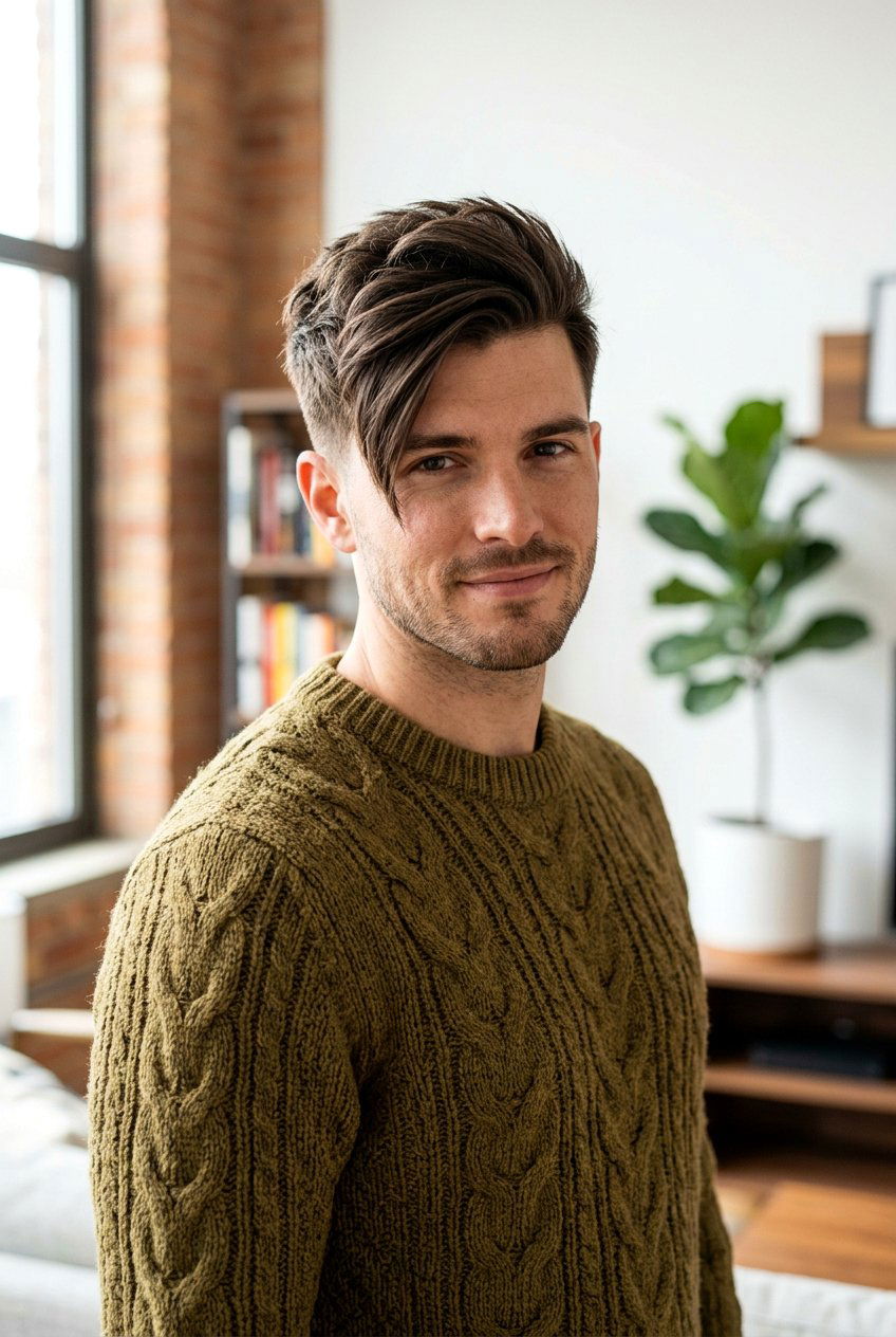 Angular Fringe Haircut - 20 men haircut for round full face - 20 men haircut for round full face