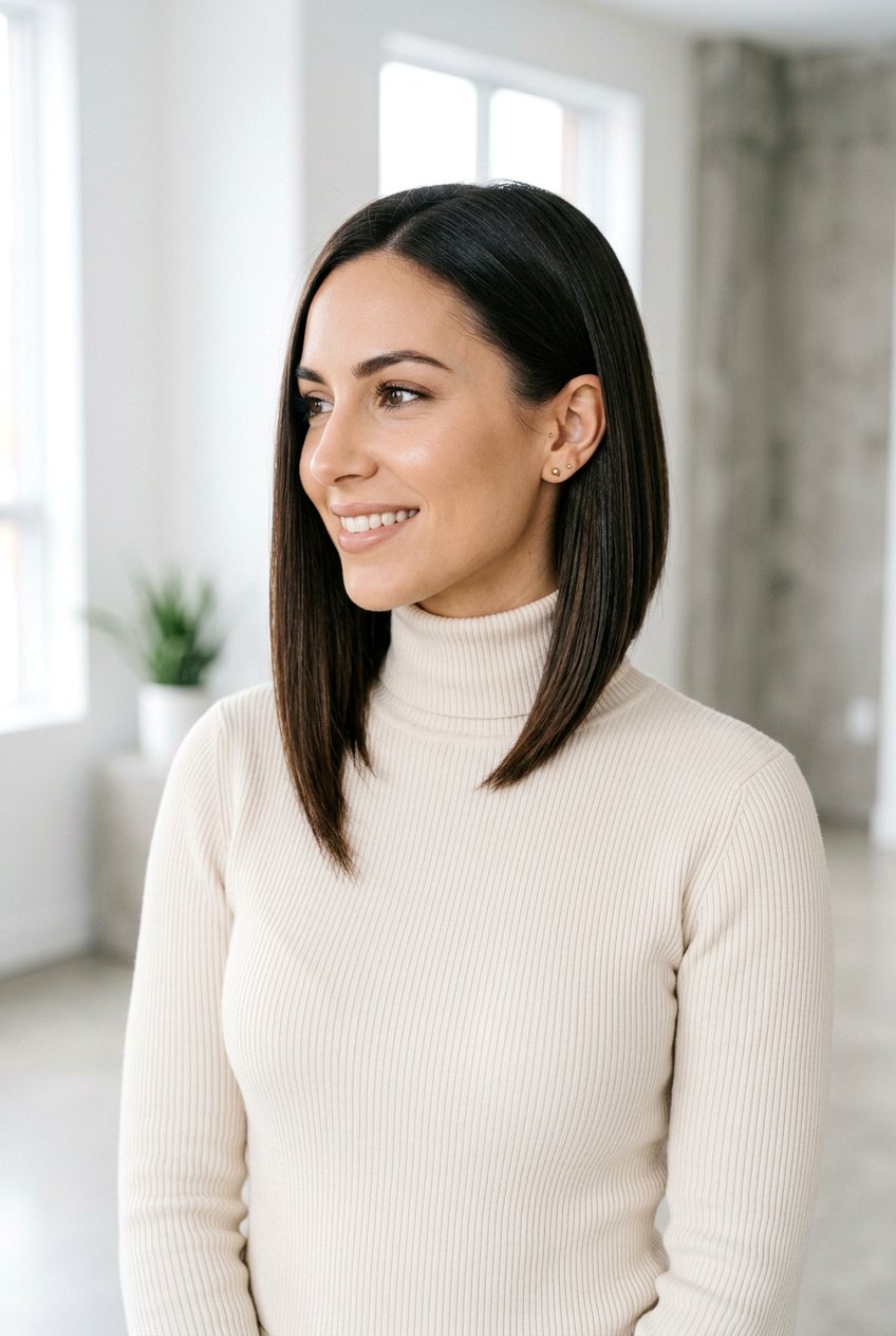 Angular Lob Haircut - 20 minimalist haircuts for women - 20 minimalist haircuts for women