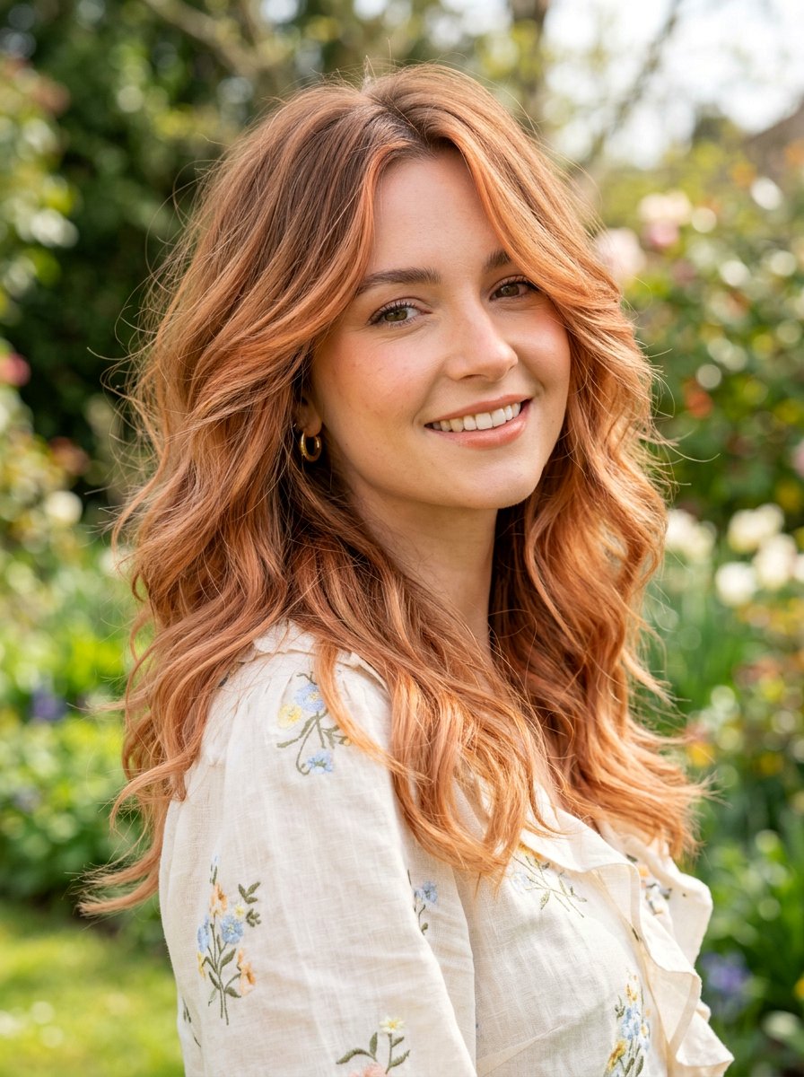 Apricot Balayage On Layered Hair - 20 trendy balayage ideas 2026 - 20 trendy balayage ideas 2026