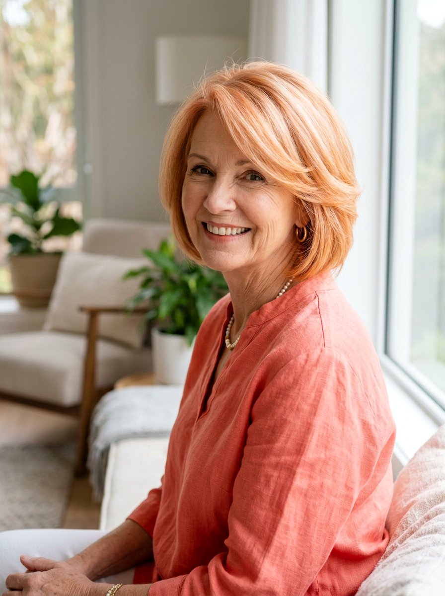 Apricot Blonde Tones - 20 youthful hair color for older women - 20 youthful hair color for older women