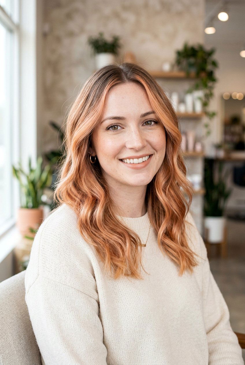 Apricot Copper Balayage For Cool Skin Tones - 20 apricot copper balayage - 20 apricot copper balayage