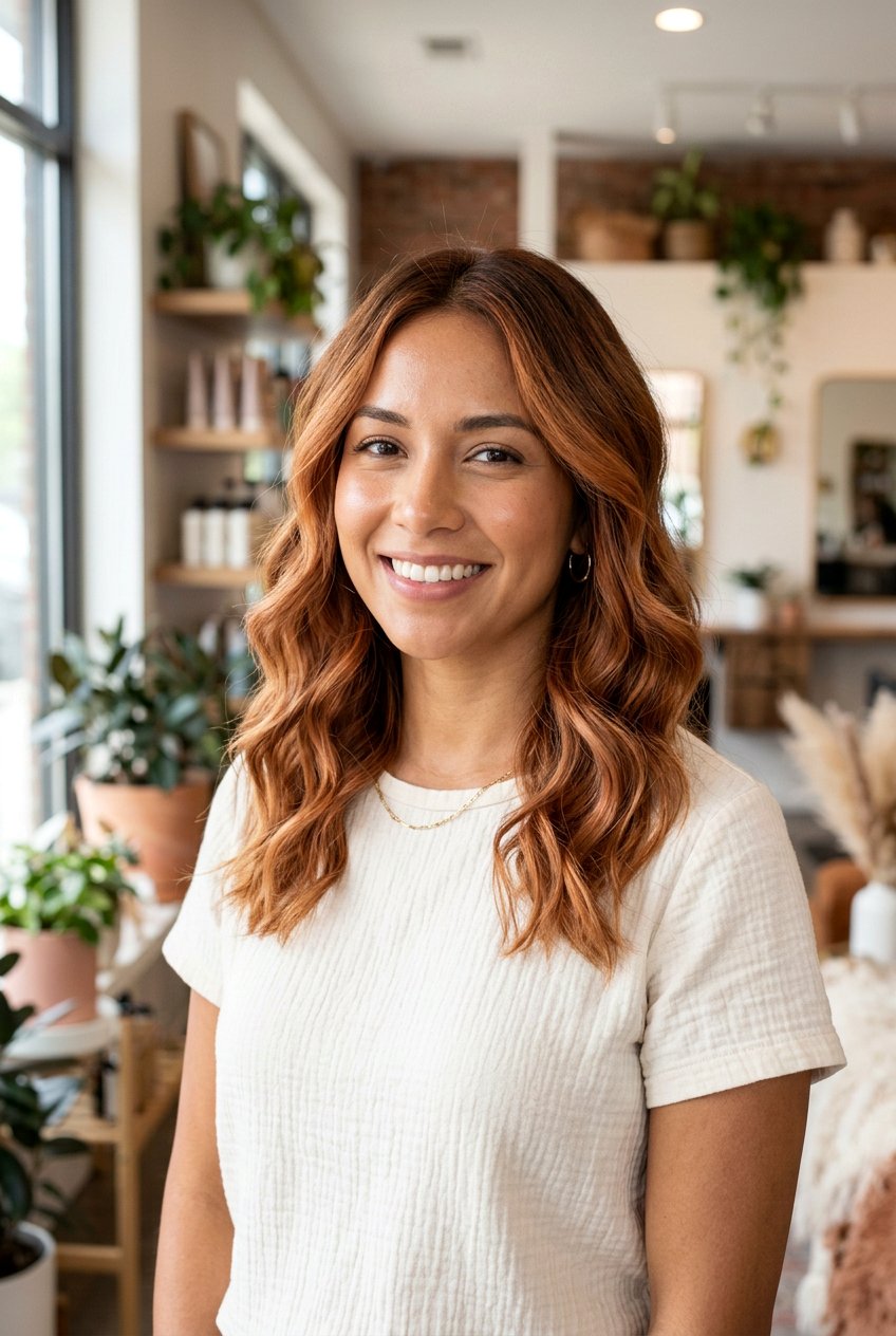 Apricot Copper Balayage For Medium Skin Tones - 20 apricot copper balayage - 20 apricot copper balayage