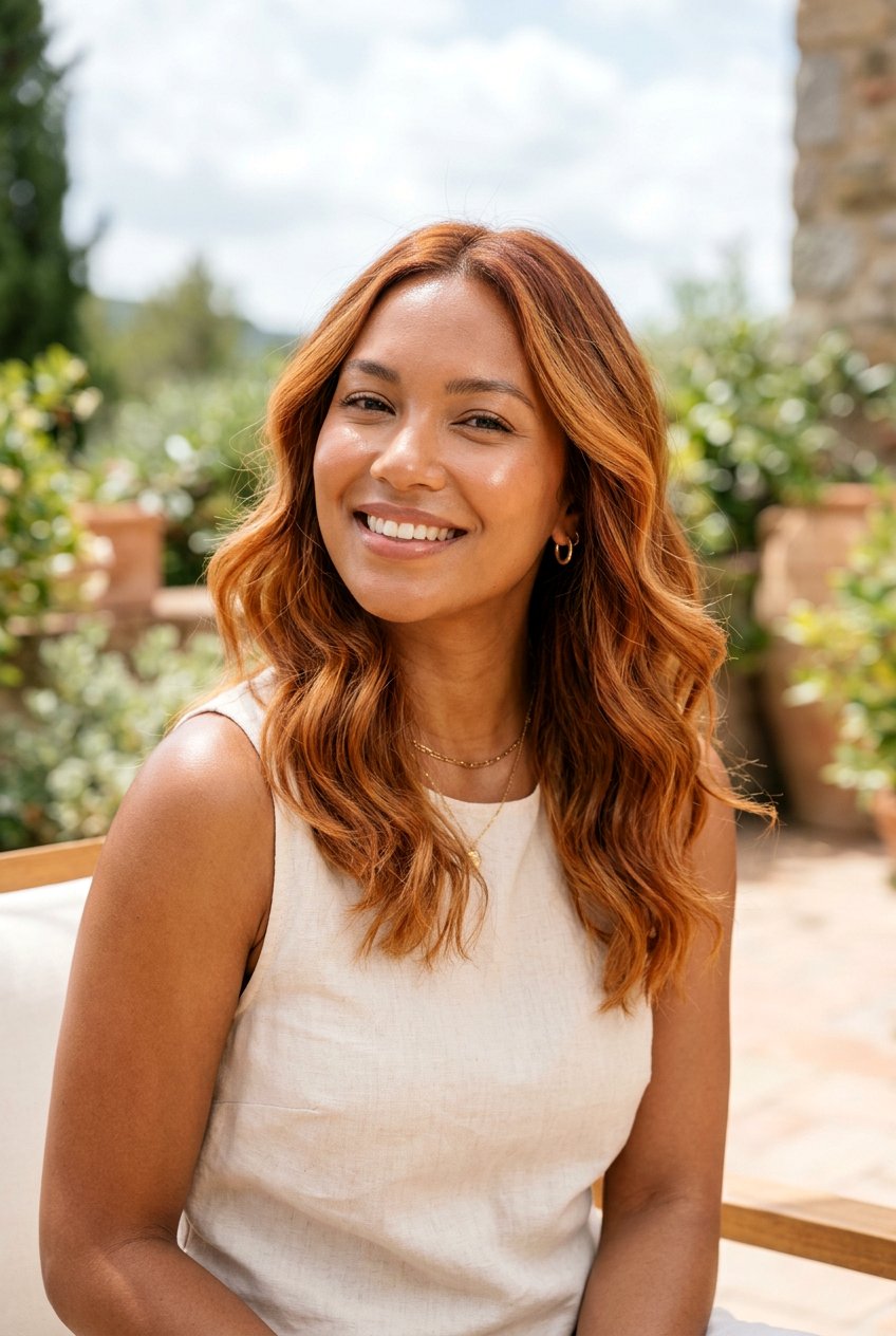 Apricot Copper Balayage For Warm Skin Tones - 20 apricot copper balayage - 20 apricot copper balayage