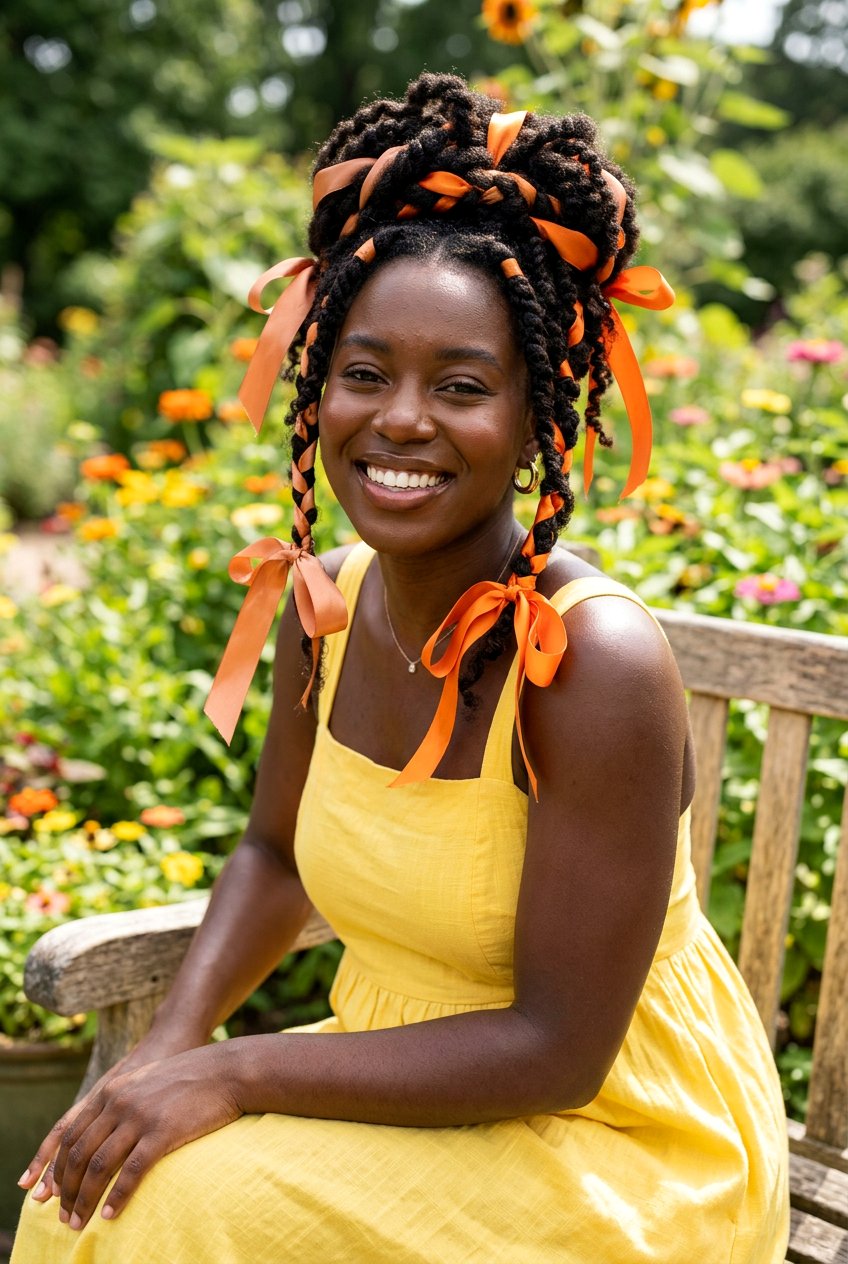 Apricot Copper Ribbons For Dark Skin Tone - 20 apricot copper ribbons hair - 20 apricot copper ribbons hair