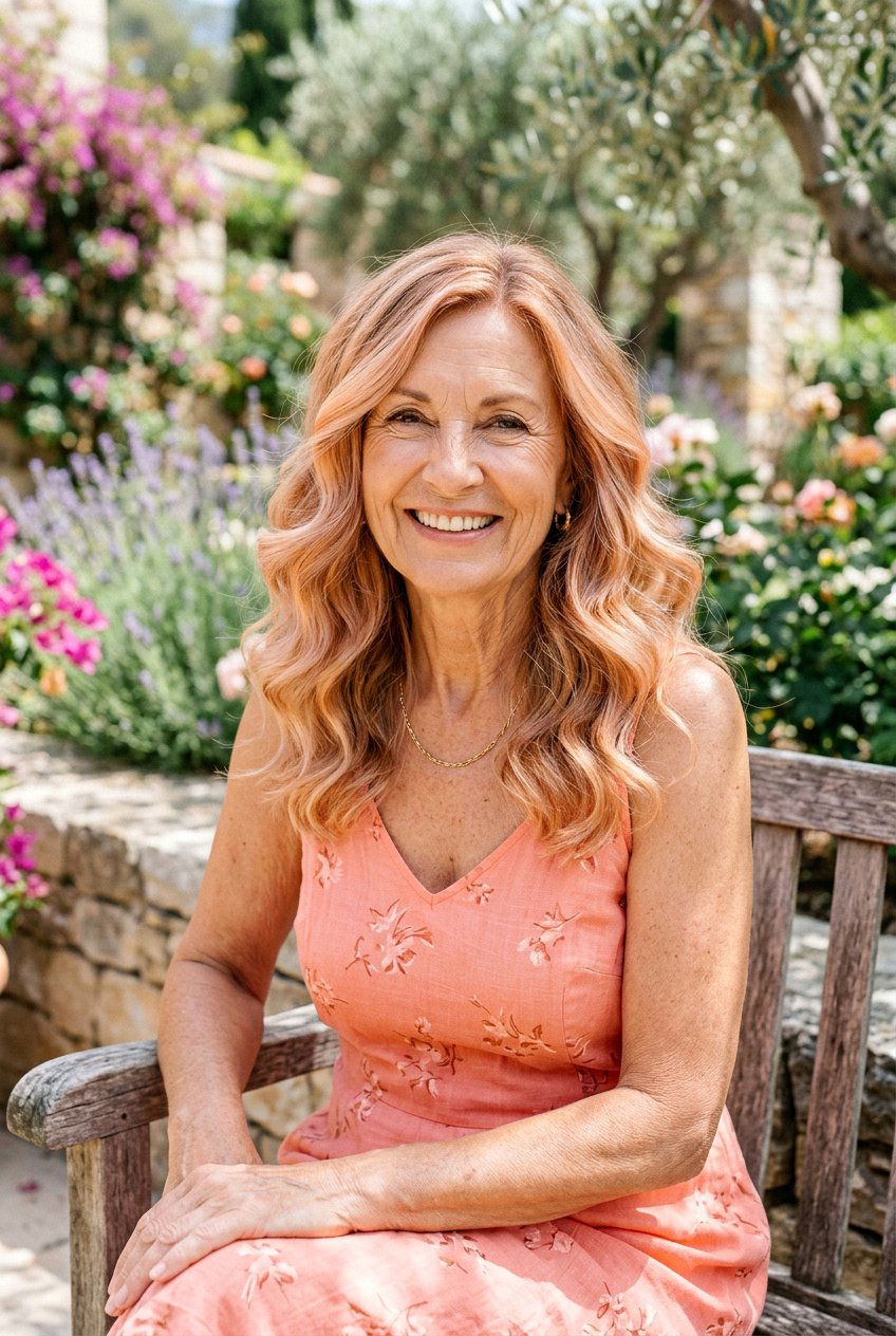 Apricot blonde balayage - 20 natural looking balayage for older women - 20 natural looking balayage for older women