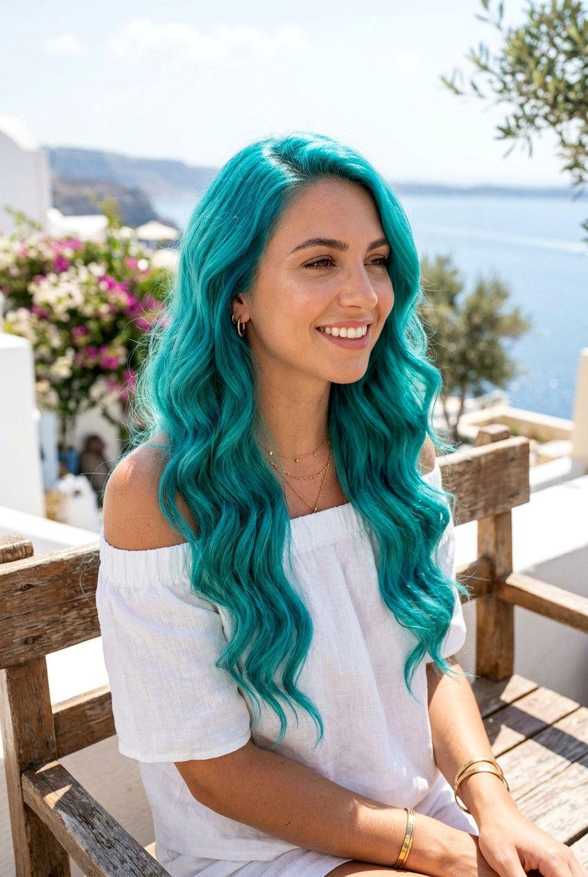 Aqua Turquoise Mermaid Hair - 20 mermaid hair color ideas - 20 mermaid hair color ideas