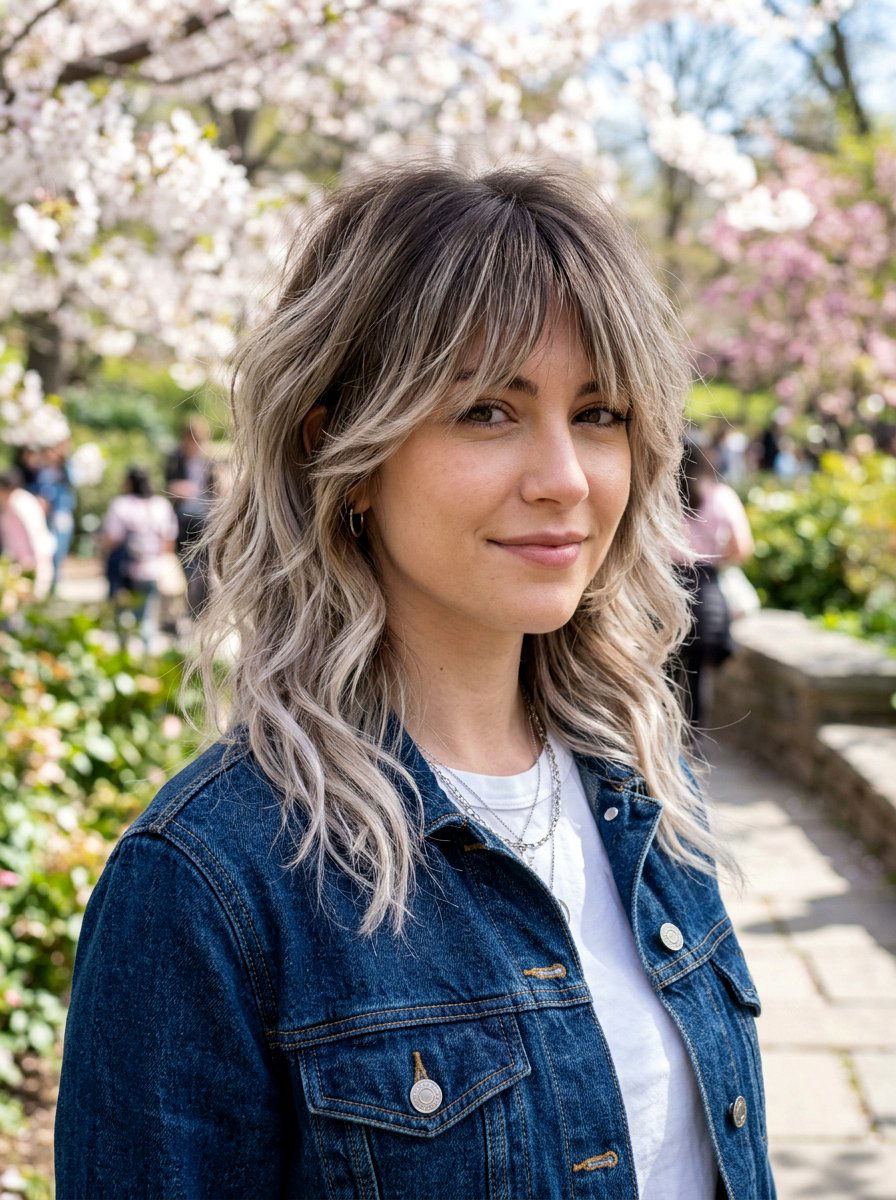 Ash Balayage Wolf Cut - 20 hair color ideas for wolf cuts - 20 hair color ideas for wolf cuts