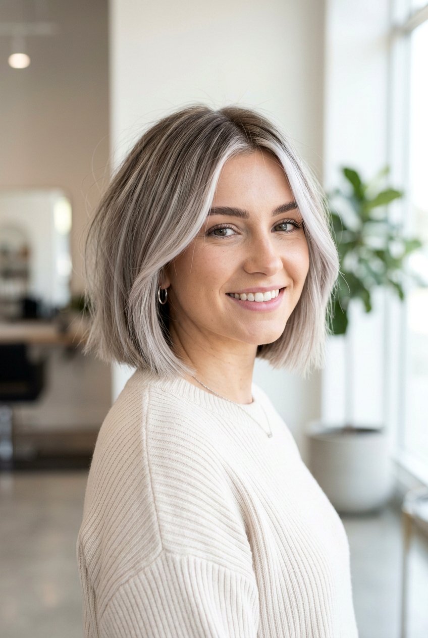 Ash Blonde Balayage Bob - 20 ash blonde balayage - 20 ash blonde balayage