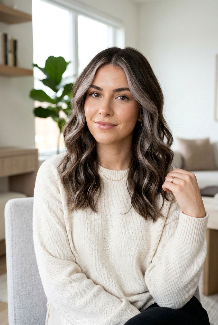 Ash Blonde Balayage Face Framing on Brown Hair - 20 brown hair with face framing highlights - 20 brown hair with face framing highlights