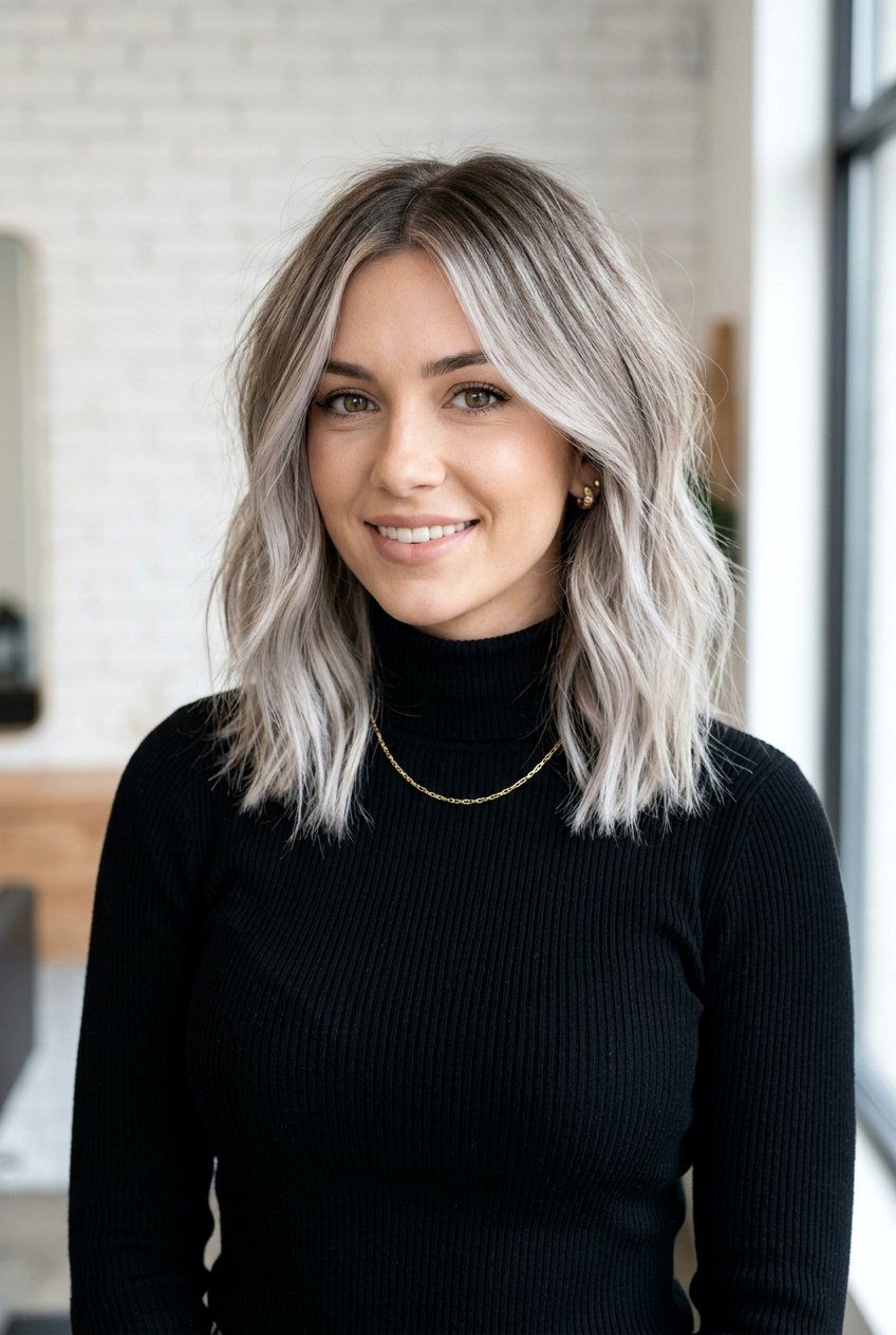 Ash Blonde Balayage Lob Haircut - 20 natural looking balayage for blondes - 20 natural looking balayage for blondes