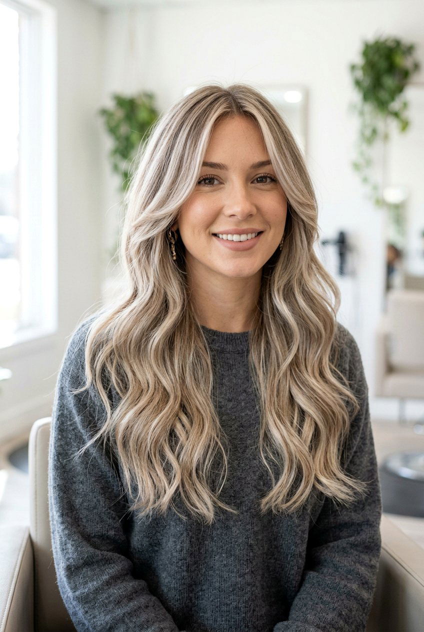Ash Blonde Balayage On Long Layers - 20 hair color ideas for long layered hair - 20 hair color ideas for long layered hair