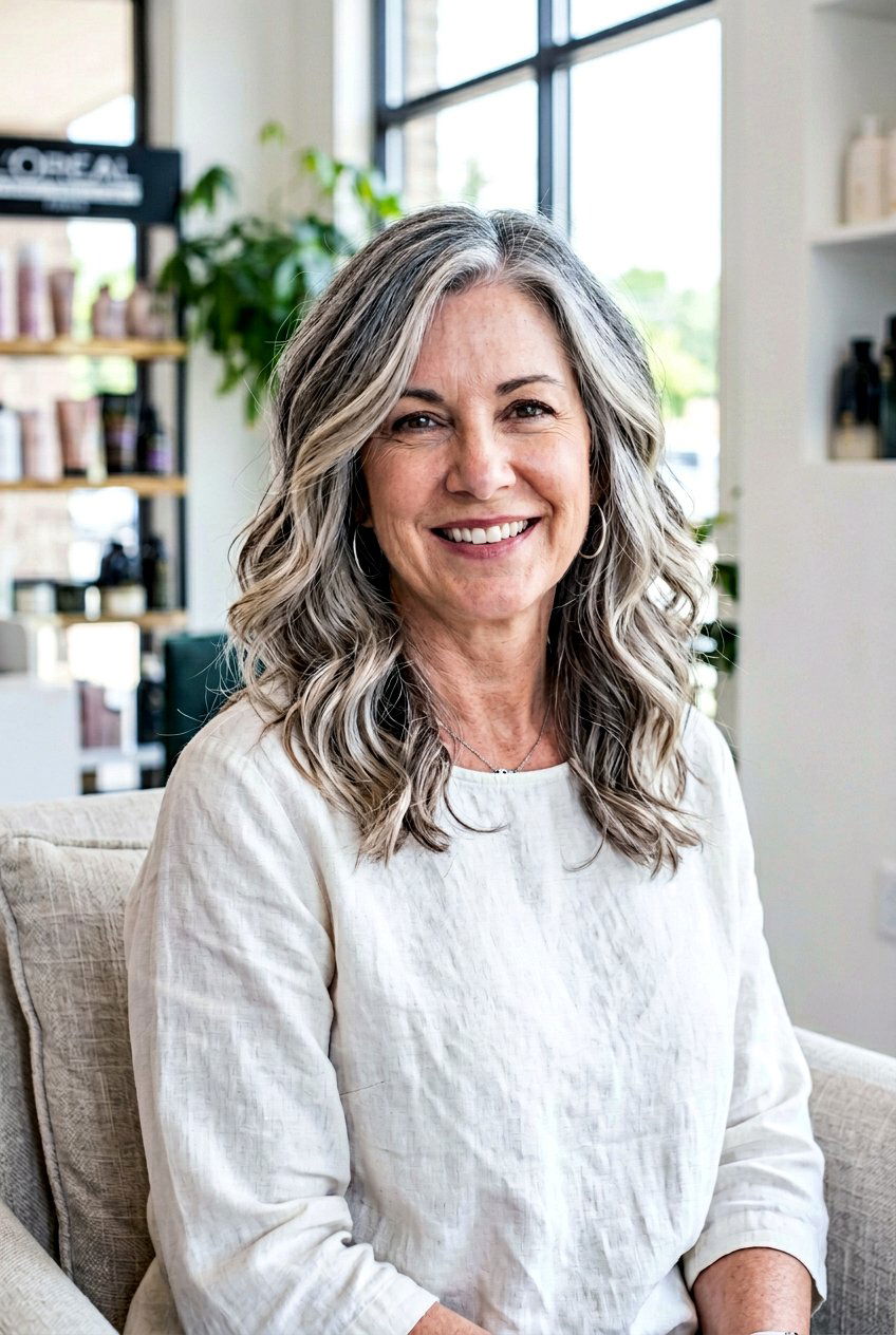 Ash Blonde Balayage for Salt and Pepper Hair - 20 balayage for gray blending - 20 balayage for gray blending