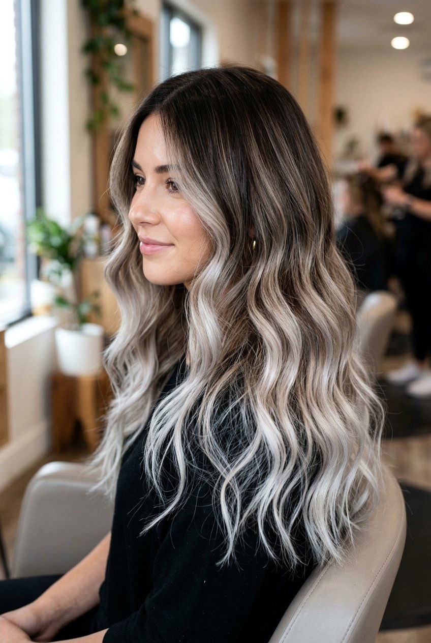 Ash Blonde Balayage on Dark Brown Hair - 20 ash blonde balayage - 20 ash blonde balayage