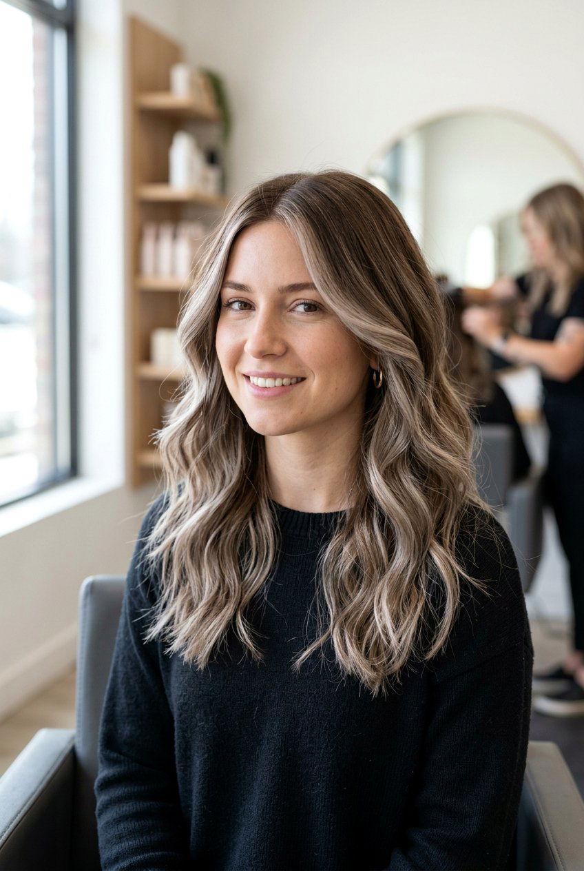 Ash Blonde Balayage on Medium Brown Hair - 20 ash blonde balayage - 20 ash blonde balayage