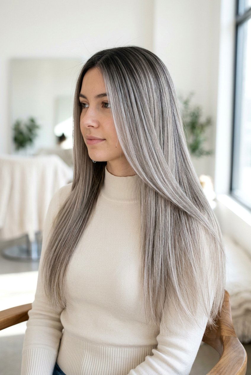 Ash Blonde Balayage on Straight Hair - 20 balayage for straight hair - 20 balayage for straight hair