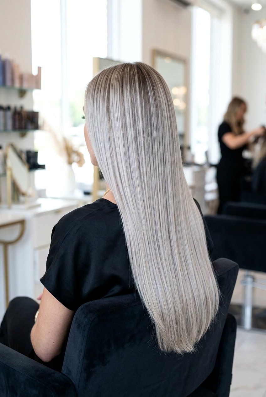 Ash Blonde Balayage with Toner Finish - 20 ash blonde balayage - 20 ash blonde balayage