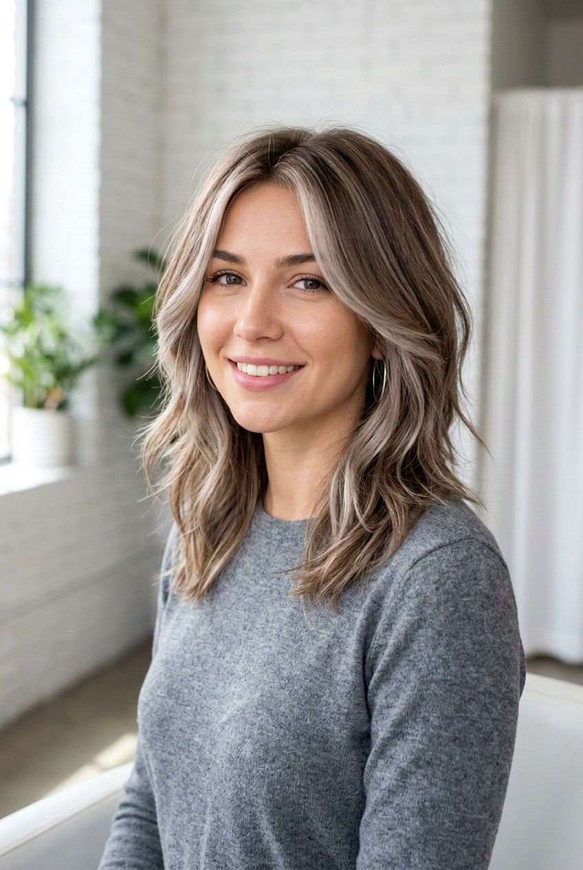 Ash Blonde Face Framing On Light Brown Hair - 20 chunky blonde front pieces - 20 chunky blonde front pieces