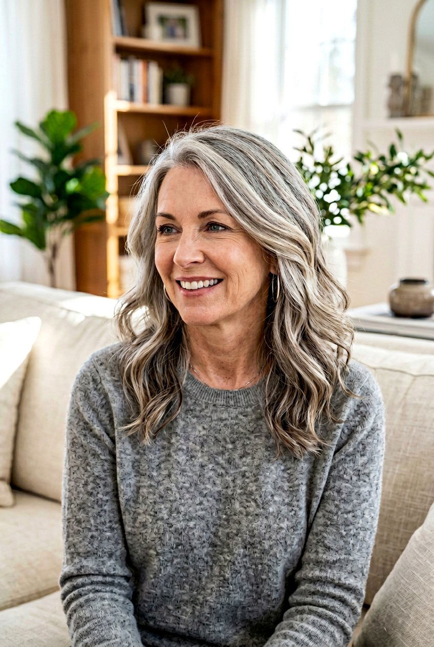 Ash Blonde Gray Blending Ribbons - 20 delicate blonde ribbons for mature hair - 20 delicate blonde ribbons for mature hair