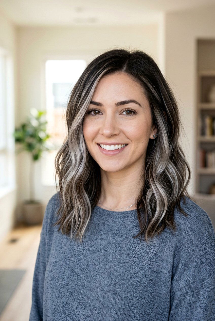 Ash Blonde Highlights on Dark Brown Hair - 20 hair color ideas for brunettes with highlights - 20 hair color ideas for brunettes with highlights