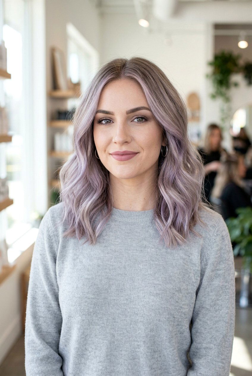 Ash Blonde Lavender Balayage - 20 lavender balayage on blonde hair - 20 lavender balayage on blonde hair