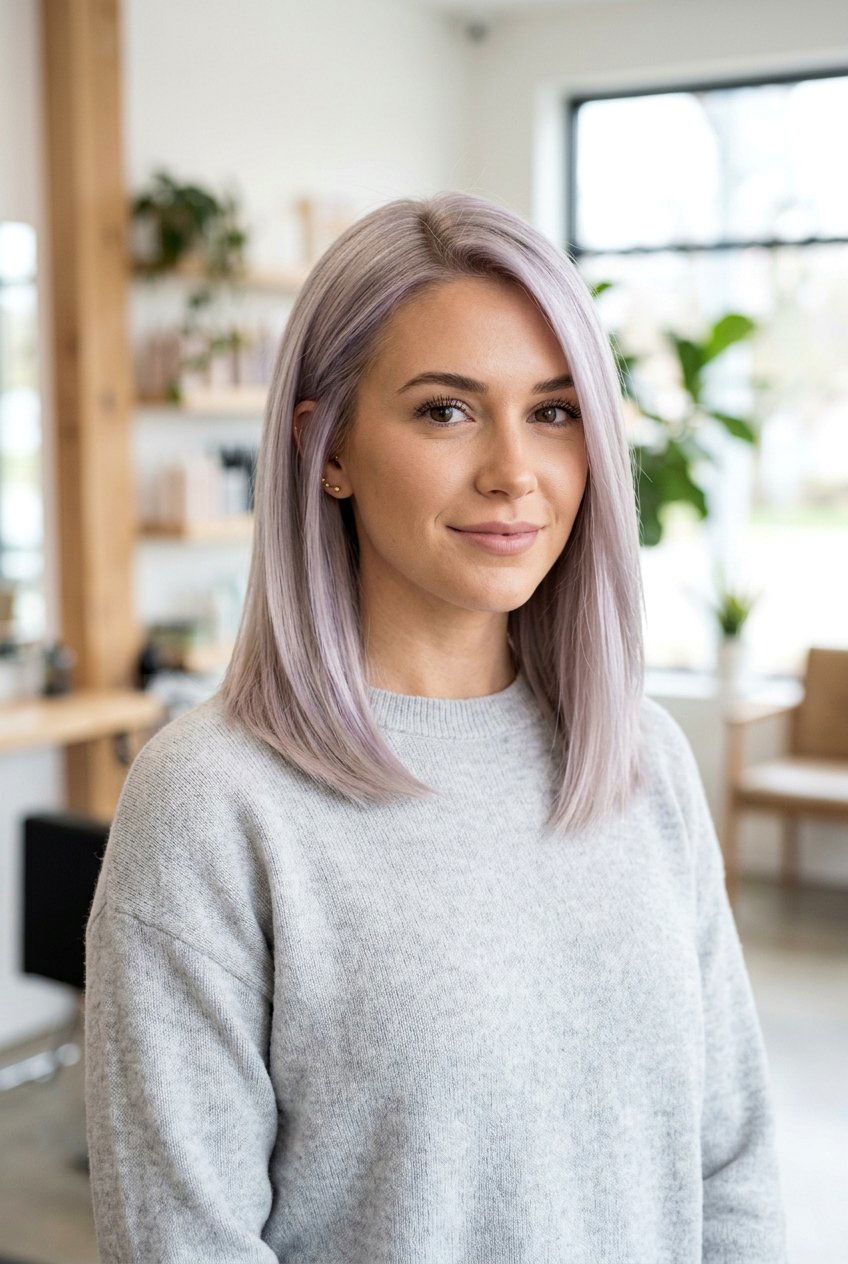 Ash Blonde Lob - 20 hair color ideas for lobs - 20 hair color ideas for lobs