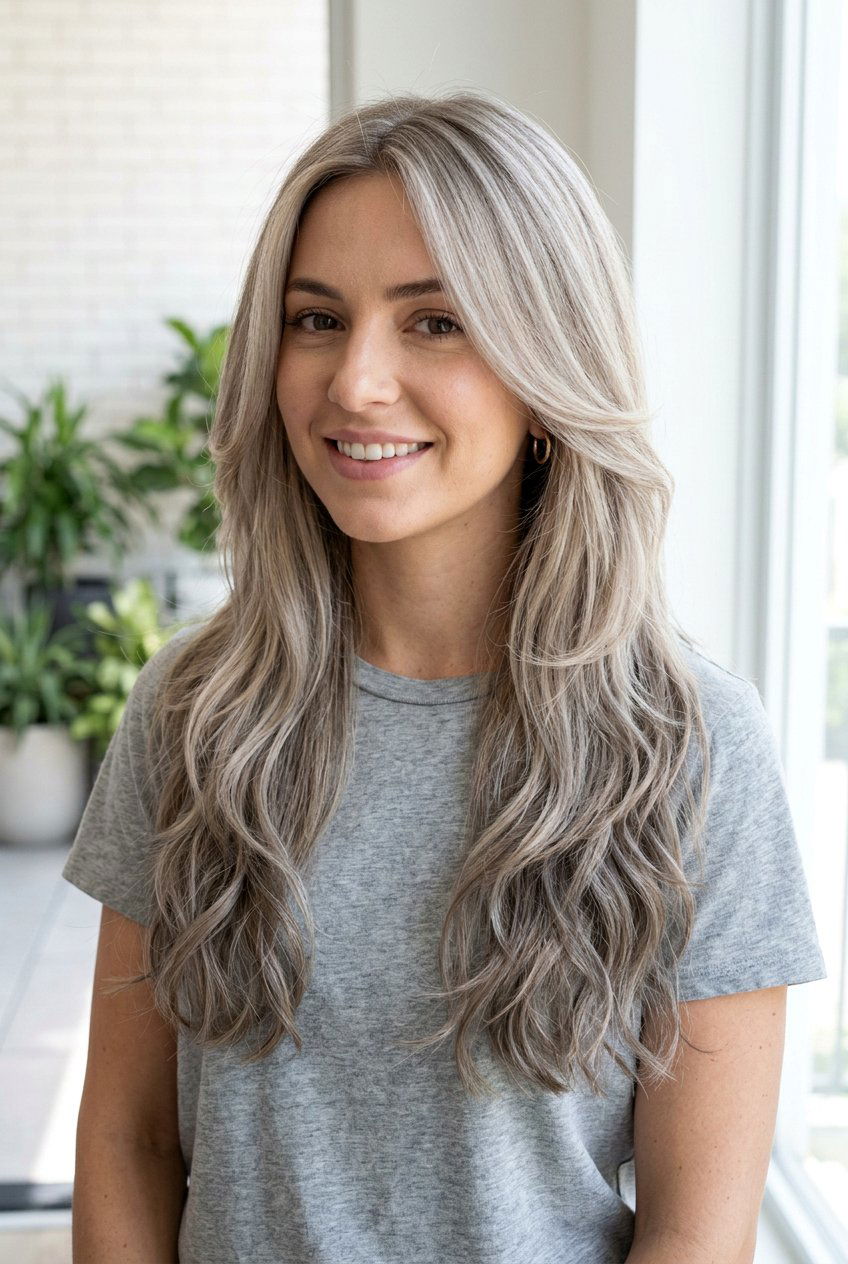 Ash Blonde Long Layered Hair - 20 long layered hair color ideas - 20 long layered hair color ideas