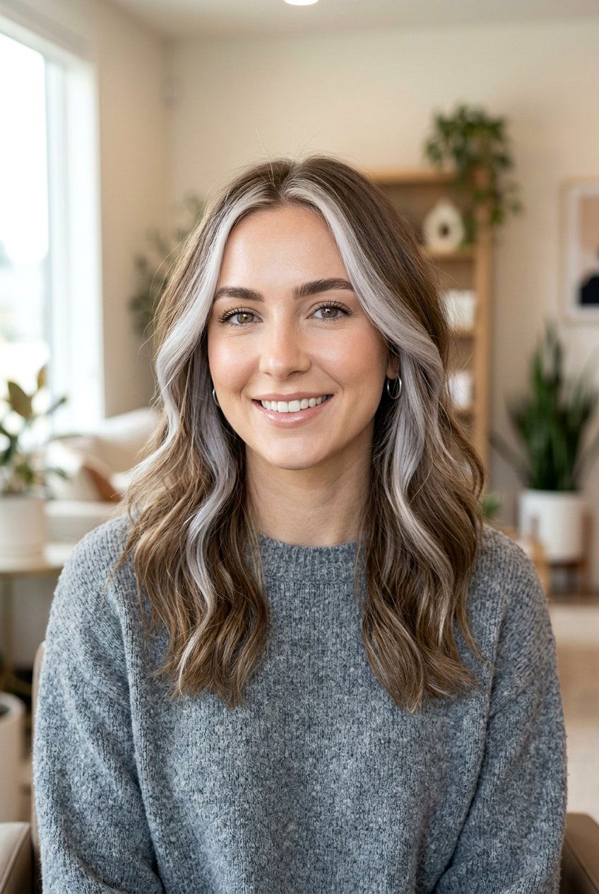 Ash Blonde Money Piece - 20 money piece for first time hair color - 20 money piece for first time hair color