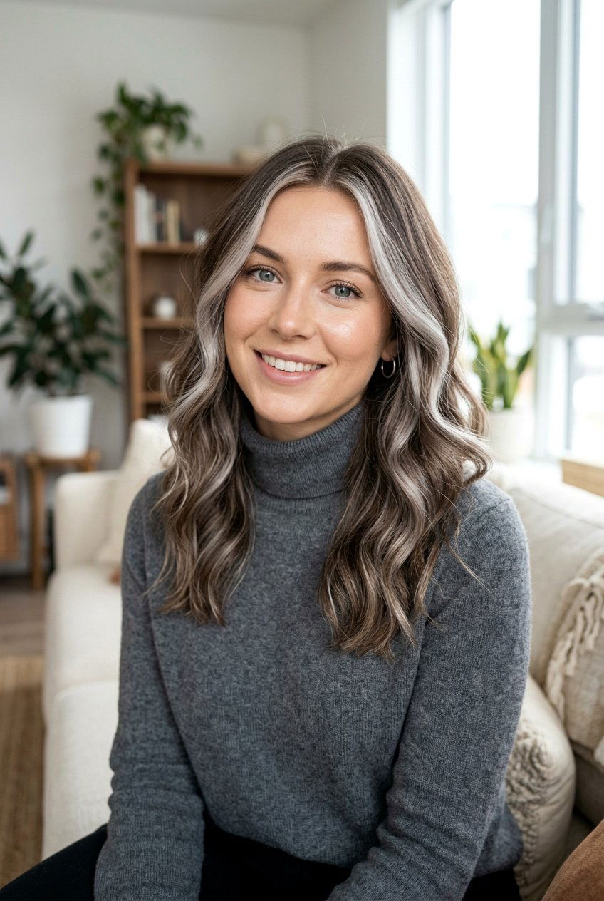 Ash Blonde Money Piece Brown Hair - 20 e girl money piece hair - 20 e girl money piece hair