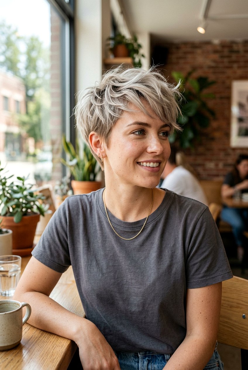 Ash Blonde Pixie Cut - 20 hair color ideas for pixie cuts - 20 hair color ideas for pixie cuts