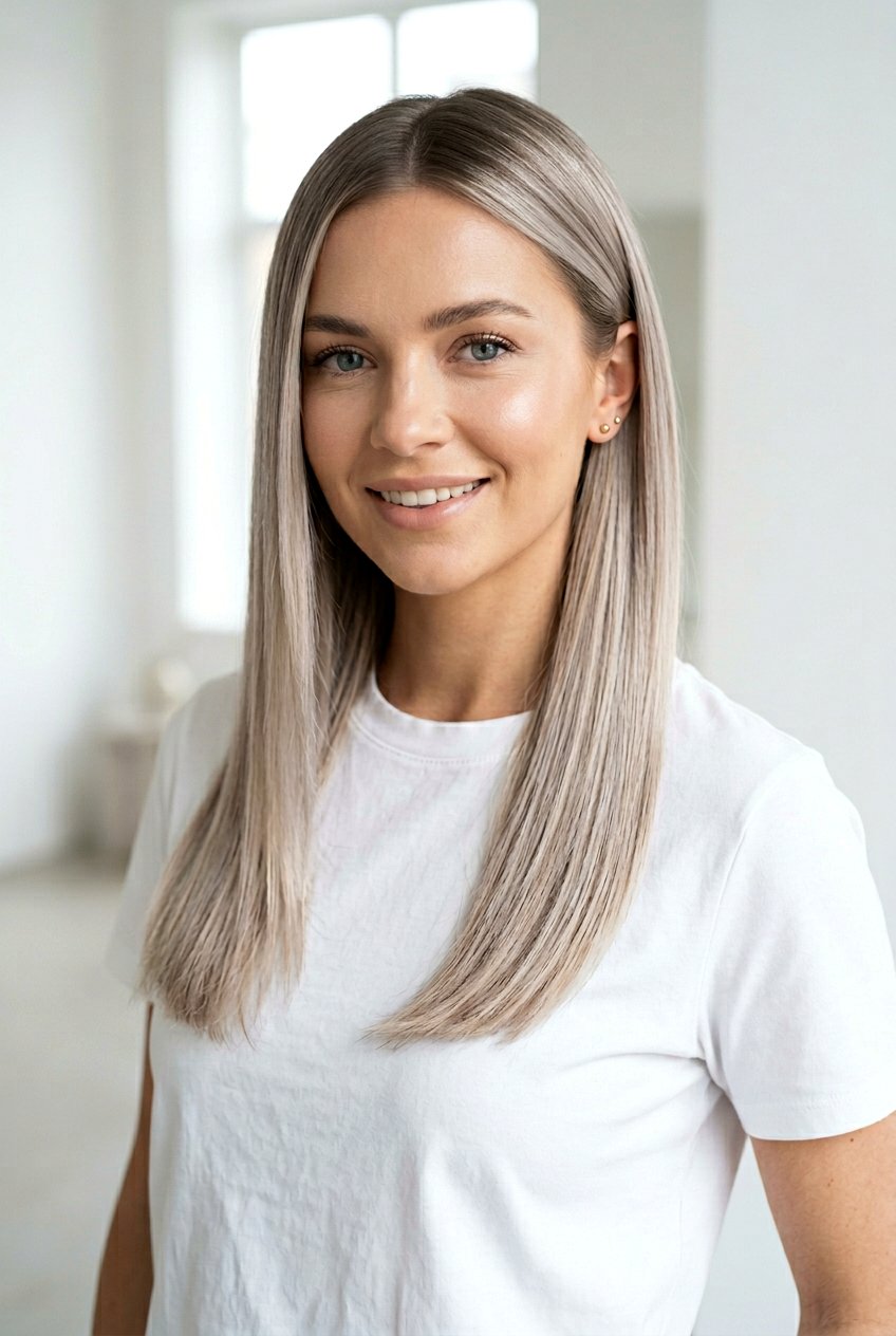 Ash Blonde with Root Shadow - 20 quiet luxury hair color - 20 quiet luxury hair color