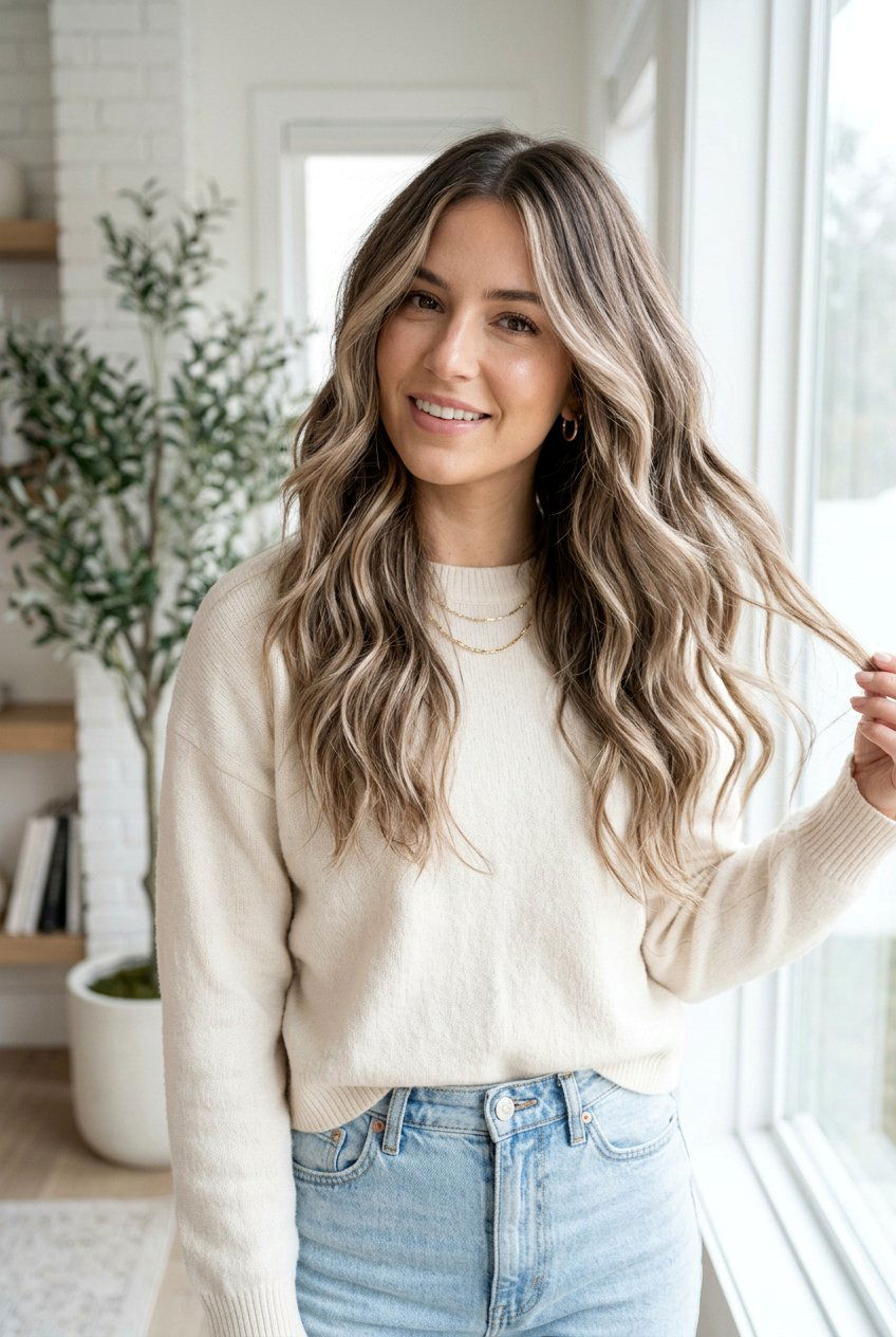 Ash Bronde Balayage On Long Layers - 20 cool ash bronde - 20 cool ash bronde
