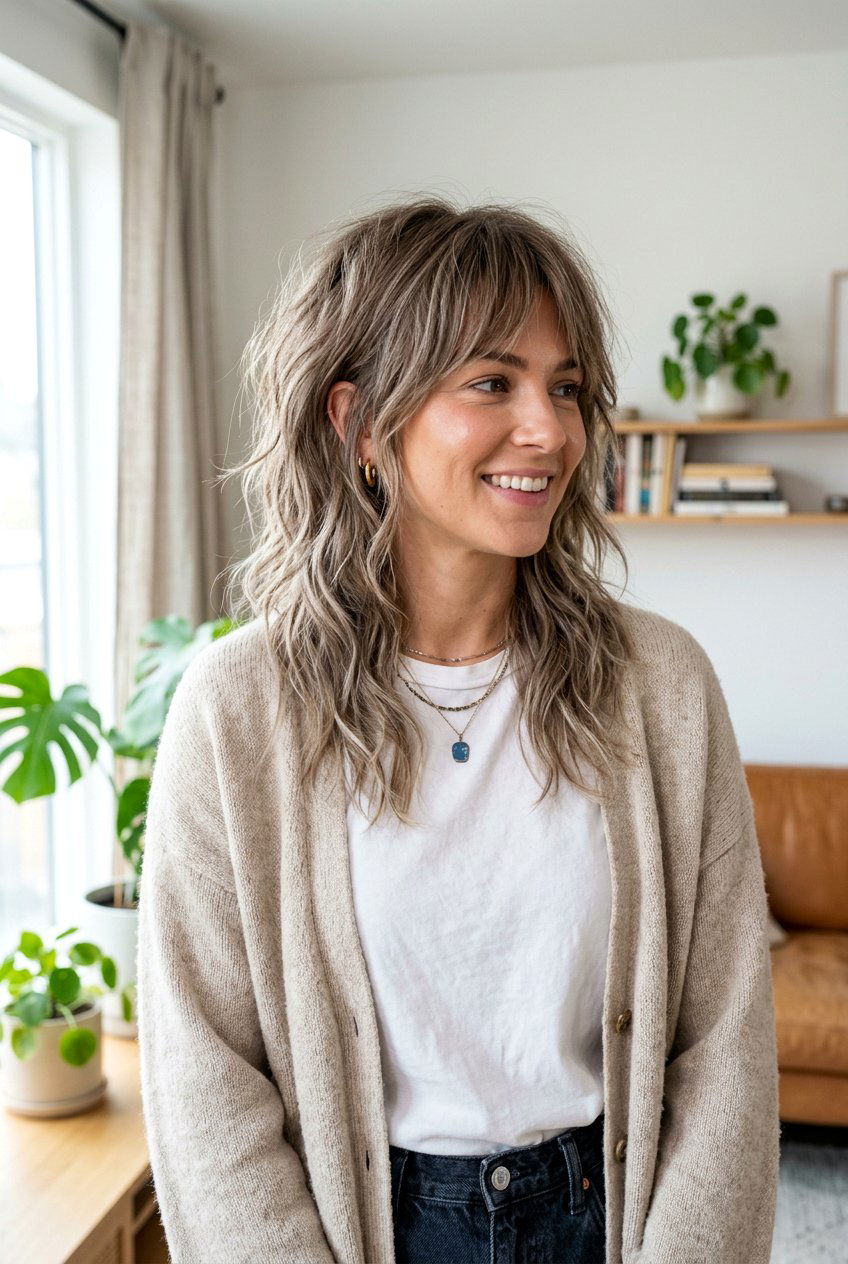 Ash Bronde Shag Haircut With Texture - 20 cool ash bronde - 20 cool ash bronde