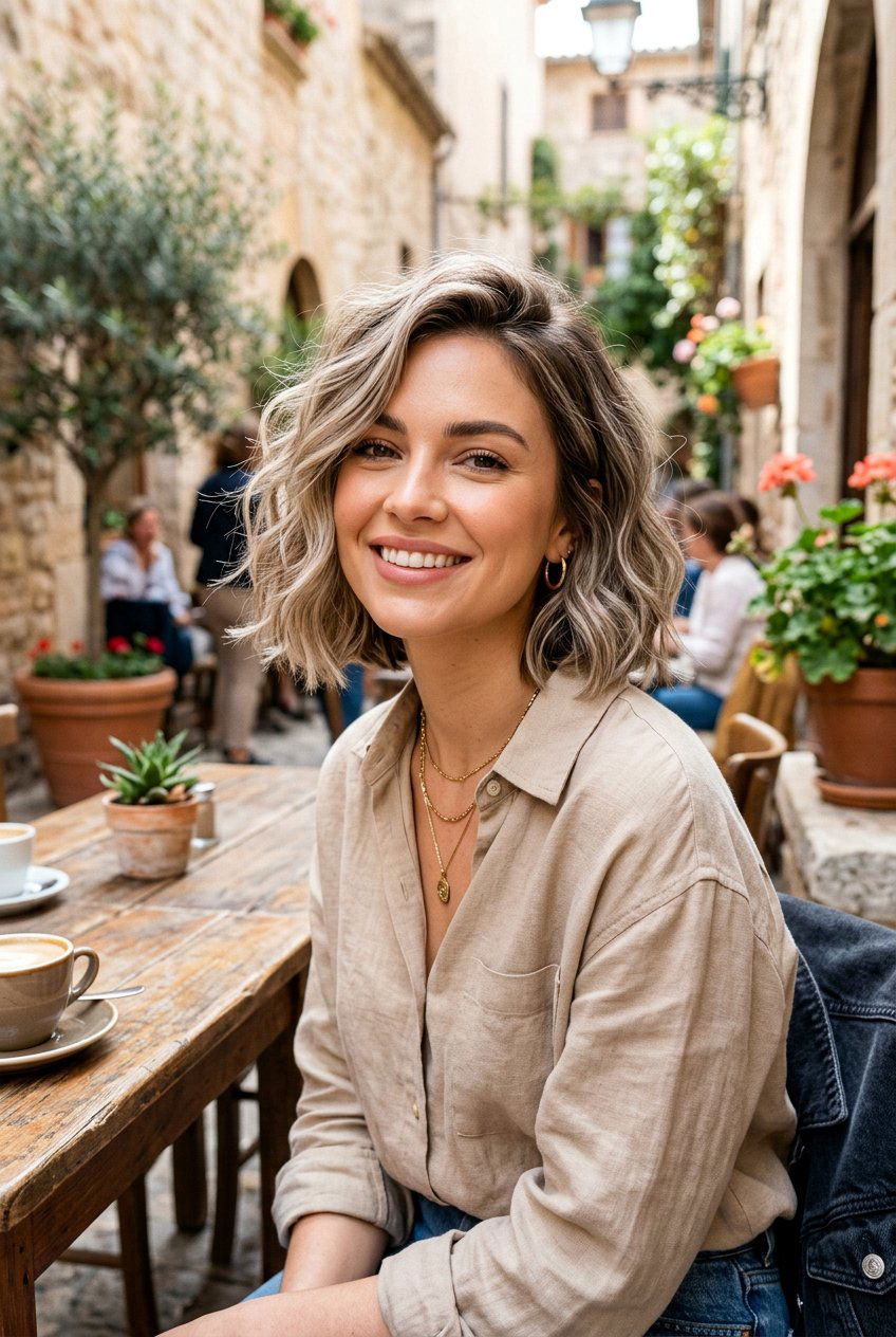 Ash Bronde Wavy Bob Haircut - 20 cool ash bronde - 20 cool ash bronde