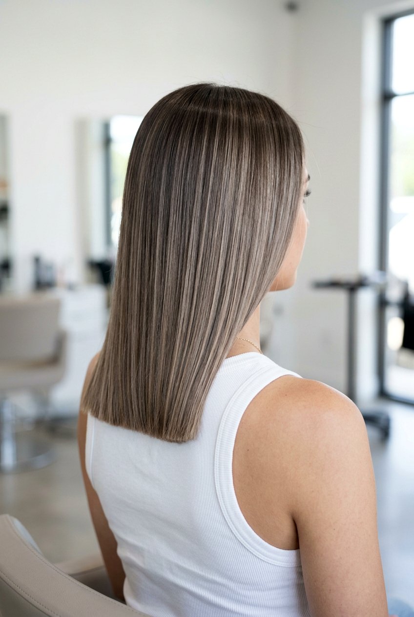 Ash Brown Balayage On Straight Shoulder Length Hair - 20 ash brown balayage for shoulder length hair - 20 ash brown balayage for shoulder length hair