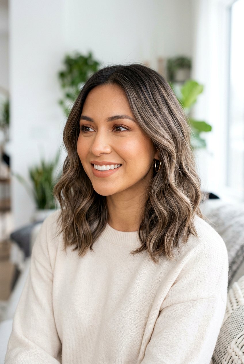 Ash Brown Balayage Shoulder Length For Warm Skin Tones - 20 ash brown balayage for shoulder length hair - 20 ash brown balayage for shoulder length hair